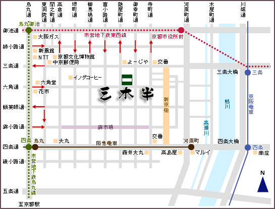 三木半旅館　地図